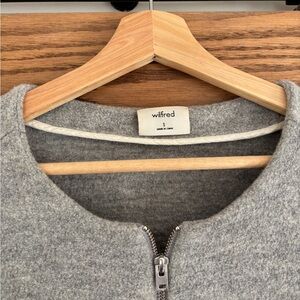 Aritzia Wilfred Banville Merino Wool Coat, Silver zipper, S